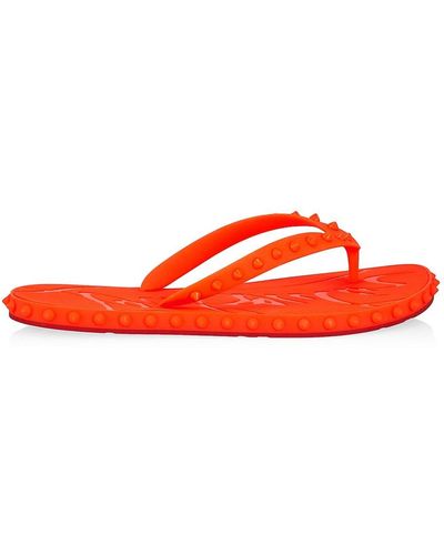 Buy Christian Louboutin Fun Lou Spikes Flat High 'Reflex Orange Camo' -  1220655 CMA3