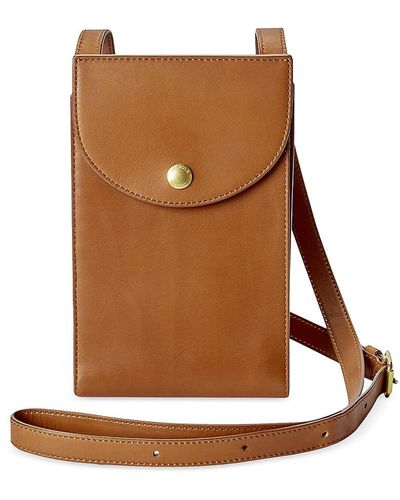Birdy Zip Card Case, Natural Leather