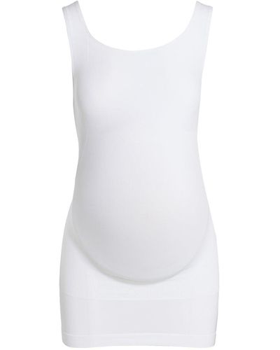 Blanqi Everyday Maternity Belly Support Tank Top - White