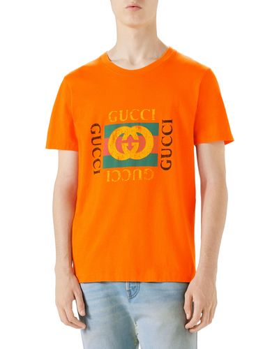 Orange Gucci T-shirts for Men | Lyst