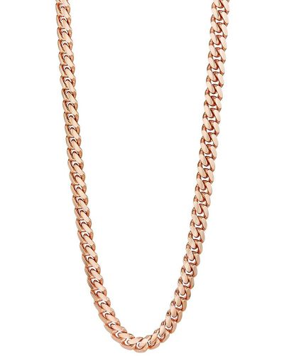 Saks Fifth Avenue 14k Rose Gold Cuban-link Chain Necklace - Metallic