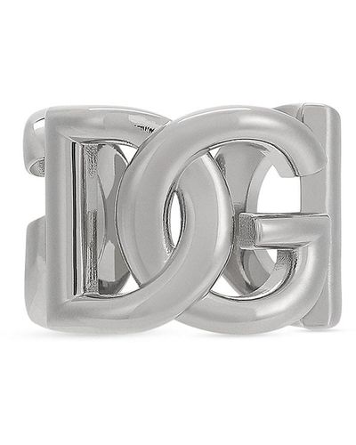 Dolce & Gabbana Gold Brass LOVE Enamel Set of 3 Ring