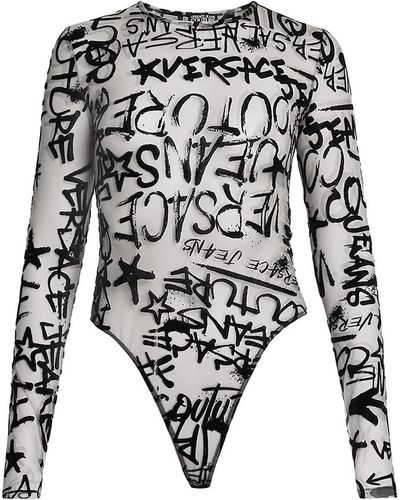 Versace Jeans Couture graffiti-print Jersey Bodysuit - Farfetch