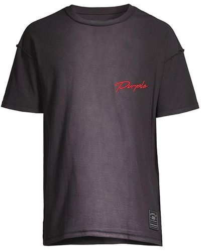 Purple Brand Inside Out Cotton T-shirt - Black