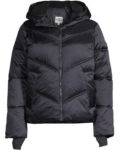 UGG Ronney Hooded Puffer Jacket - Black