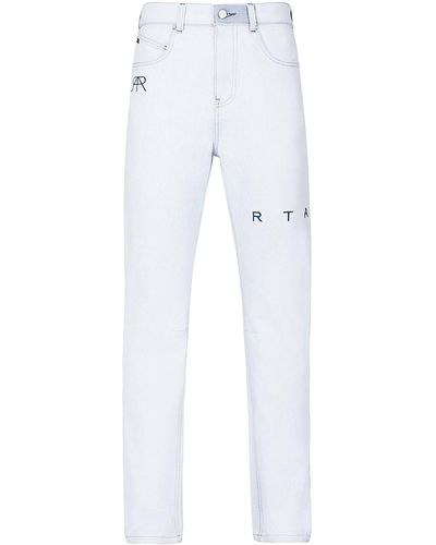 RTA Logo Rigid Slim Jeans - White