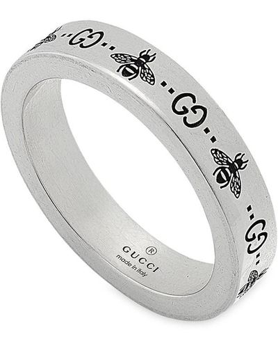 Gucci Gatto Feline Carved Sterling Silver Ring
