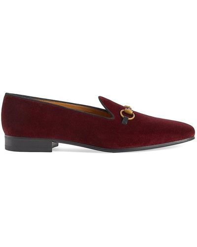 Gucci New Gallipoli Suede Loafers - Red