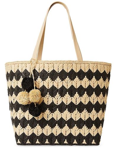 BTB Beyond the Beach Los Angeles Sandy Beach Woven Straw Corn Husk Tote  Hand Bag