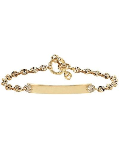 Hoorsenbuhs 18k Yellow Gold Small Link Mmv Bracelet With Diamonds in  Metallic