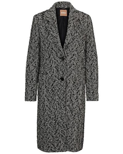 Gray BOSS by HUGO BOSS Coats for Women | Lyst