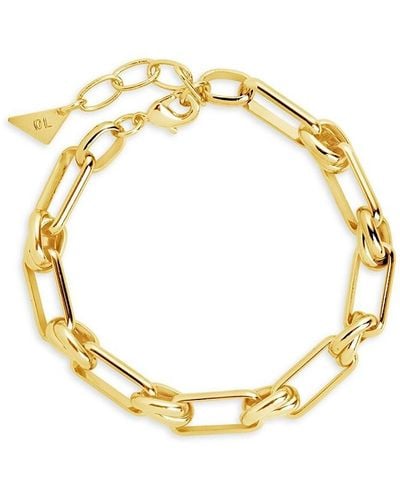 Sterling Forever Wilma 14k Goldplated Paper Clip Link Chain Bracelet - Metallic