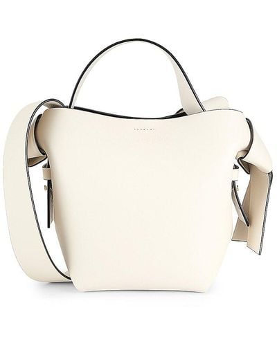 Acne Studios Mini Leather Top Handle Bag - White