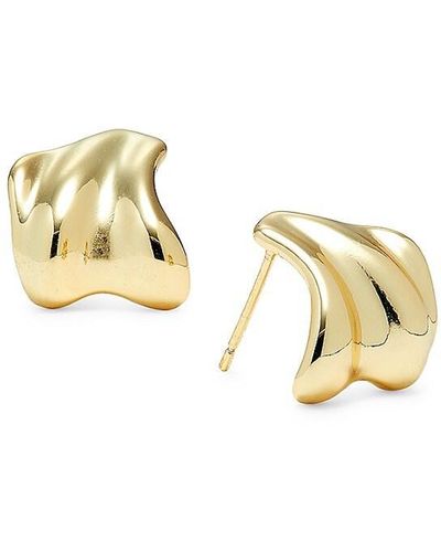 Shashi Isi 14k Goldplated Huggie Earrings - Metallic