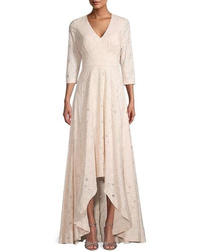 Kay Unger Coby Hilow Maxi Dress - Natural