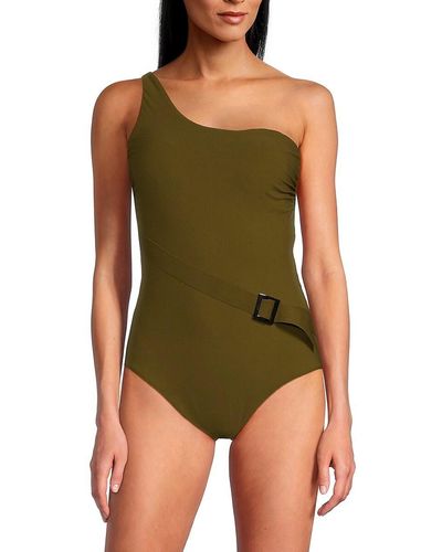 Miraclesuit Triomphe One Shoulder One Piece Swimsuit - Green