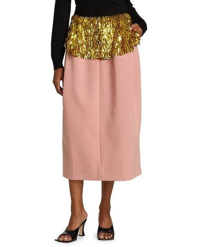 Rachel Comey Tuscala Sequin Midi Skirt - Pink