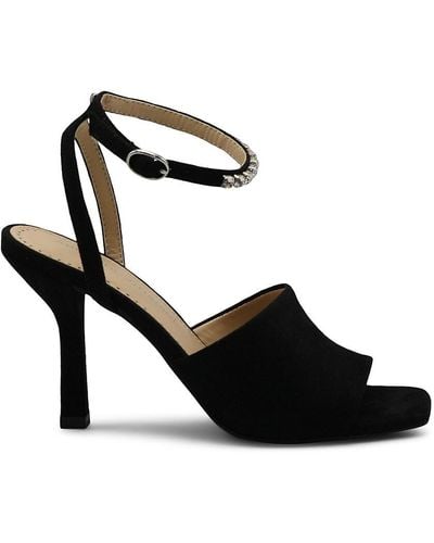 Adrienne Vittadini Ginnie Crystal Sandals - Black