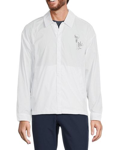 J.Lindeberg Dex Point Collar Golf Jacket - White