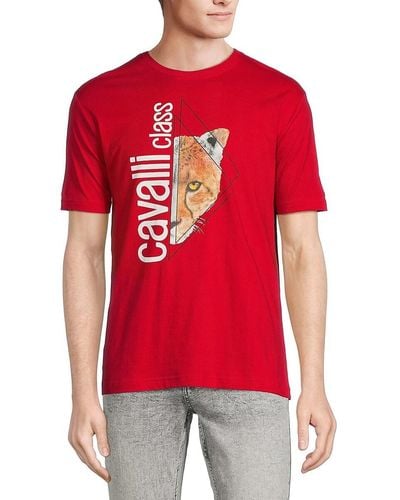 Class Roberto Cavalli Logo T-shirt - Red