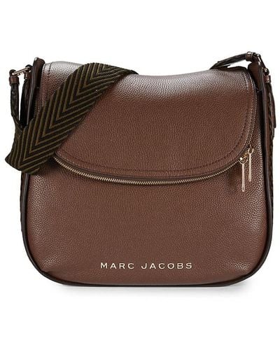 Marc Jacobs Leather Shoulder Hobo Bag - Brown
