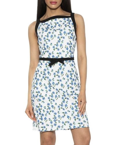 Alexia Admor Milana Floral Mini Sheath Dress - Blue
