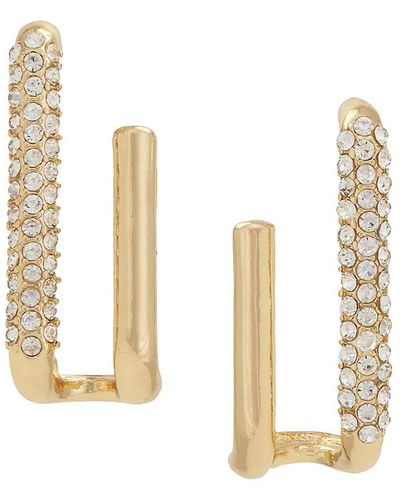 8 Other Reasons 14k Goldplated & Glass Hinge Earrings - Metallic