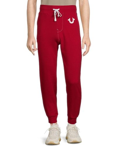 True Religion Logo Sweatpants - Red