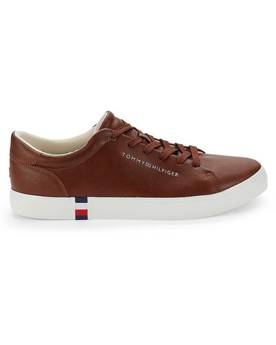 Tommy Hilfiger Contrast Sole Trainers - Brown