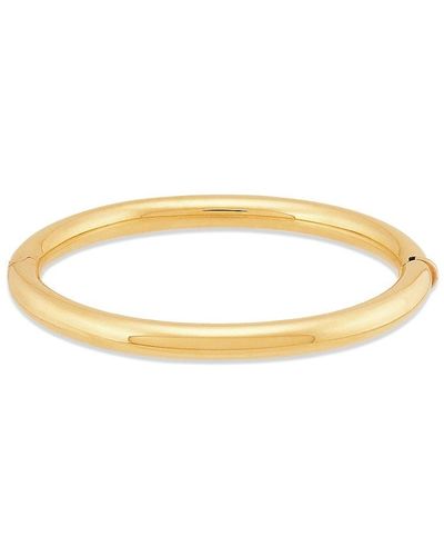 Saks Fifth Avenue 14k Yellow Gold Tube Hinge Bangle Bracelet - Metallic