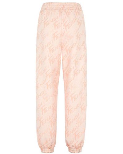 Fendi Brush Logo sweatpants - Pink