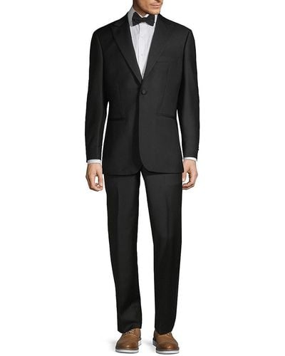 Saks Fifth Avenue Men's Wool Tuxedo - Black - Size 42 L