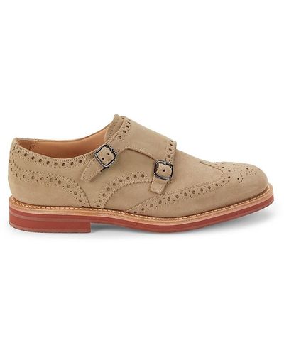 Church's Kelby Suede Double Monk Strap Shoes - Brown