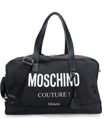 Moschino Logo Duffle Bag - Black
