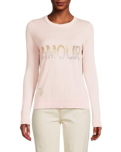Zadig & Voltaire Miss Amour Crewneck Sweater - White