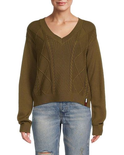 Tommy Hilfiger Cable Knit Sweater - Green