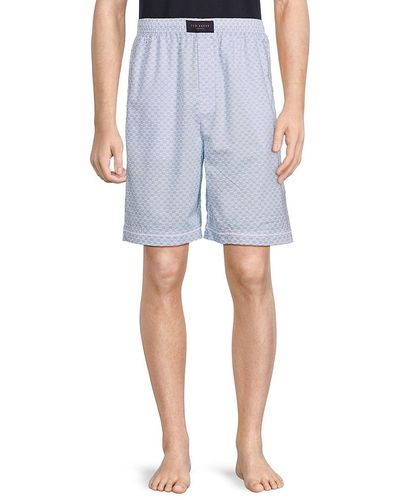 Ted Baker Luxe Print Pyjama Shorts - Blue