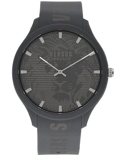 Versus Domus 44mm Stainless Steel & Silicone Strap Watch - Gray