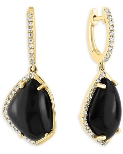 Effy 14K, & Diamond Drop Earrings - Black