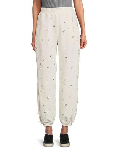 3.1 Phillip Lim Drip Embellished Joggers - White