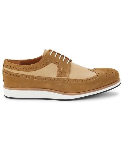 Nettleton Tone On Tone Suede Brogues - White