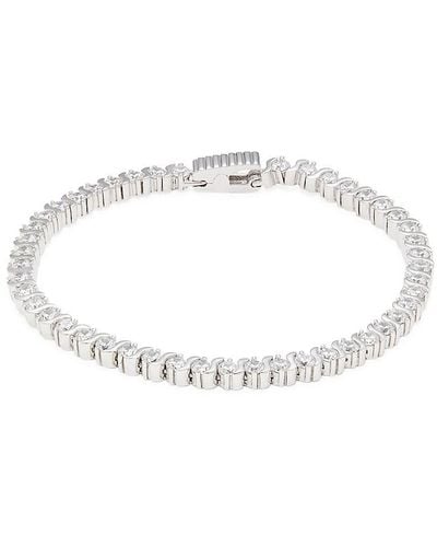 Lafonn Platinum Plated Sterling Silver & Simulated Diamond Tennis Bracelet - White