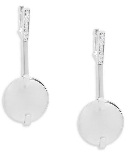 Roberto Coin 18K & 0.15 Tcw Diamond Drop Earrings - White