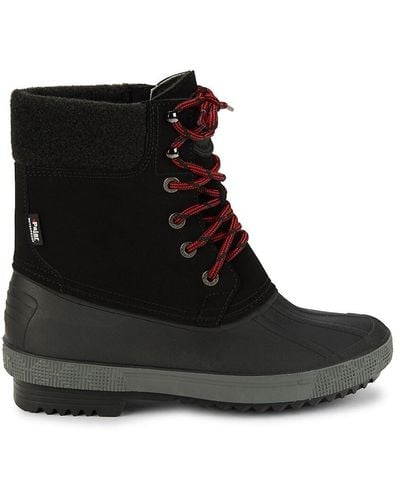 Pajar Tomy Faux Shearling Duck Boots - Black