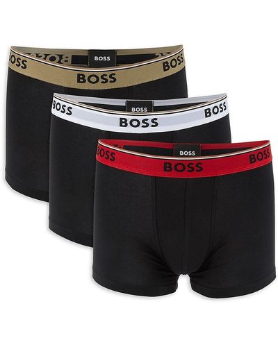 BOSS by HUGO BOSS 3-pack Logo Waist Boxer Briefs - Black