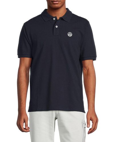 North Sails Short Sleeve Knit Polo - Blue