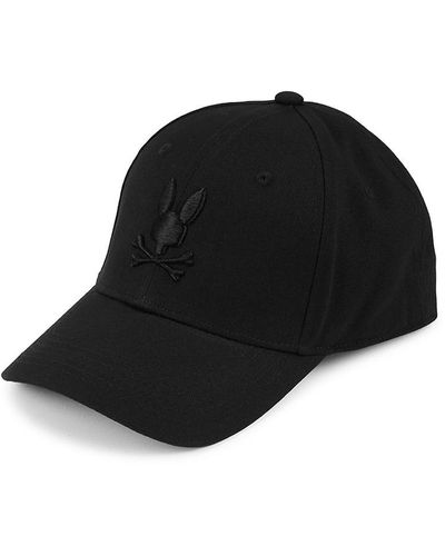 Psycho Bunny Ingraham Logo Baseball Cap - Black