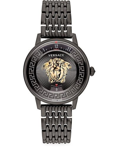 Versace 38mm Stainless Steel Bracelet Watch - Black