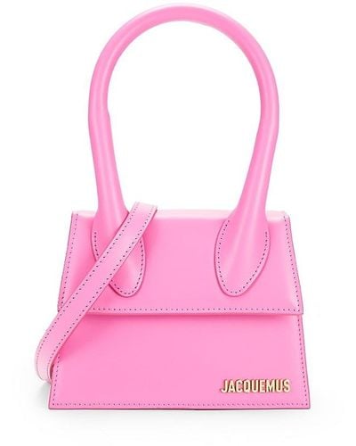 Jacquemus Mini Le Chiquito Leather Top Handle Bag - Pink