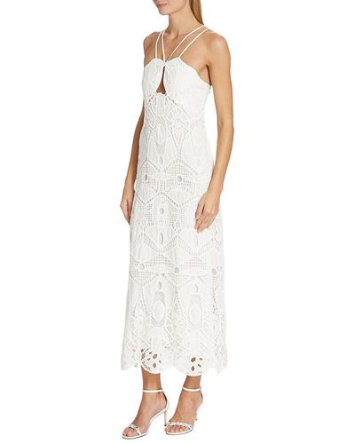 Cult Gaia Everly Crochet Midi Dress - White